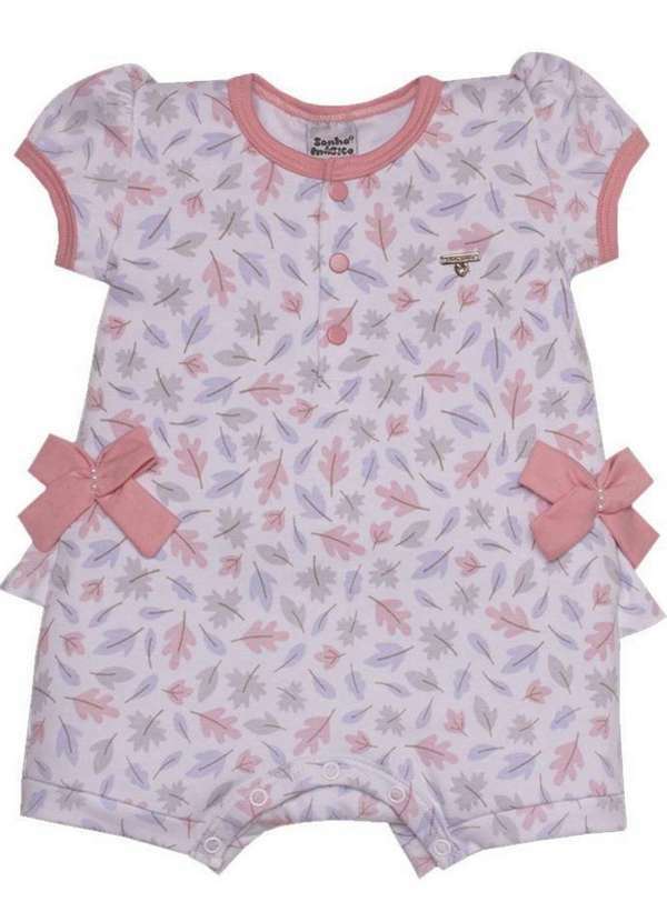 Sonho Mágico - Macacão Bebê Branco Estampado Sonho Magico Estampado