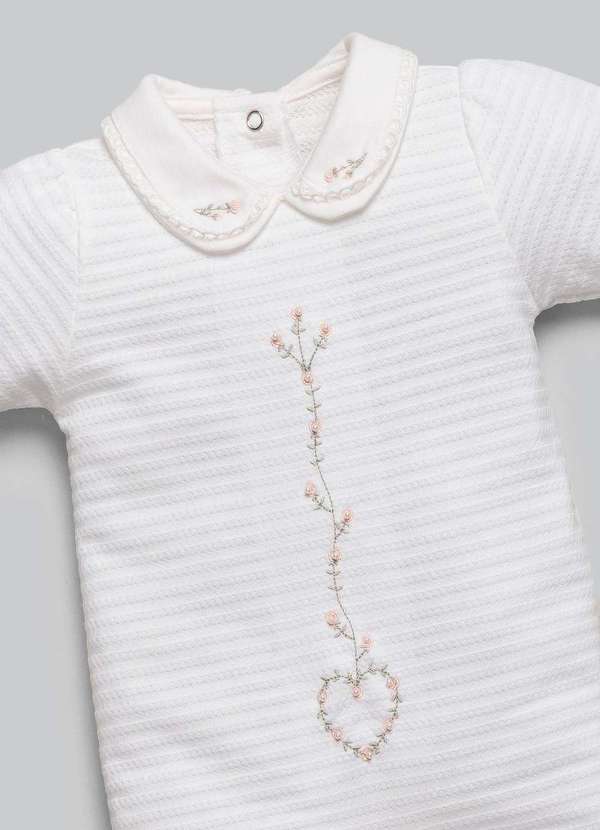 Anjos Baby - Macacão Bebê Menina Off-White Anjos Baby Off White 2