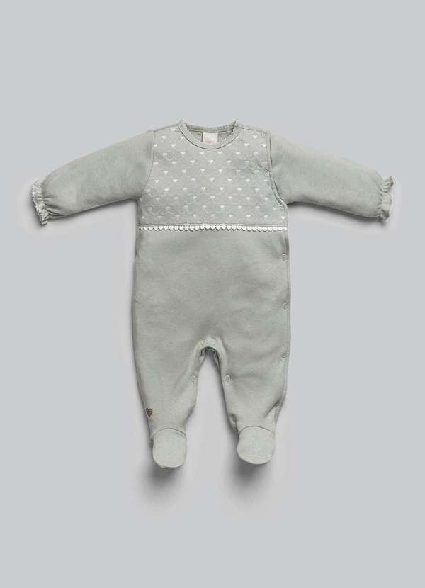 Anjos Baby - Macacão Bebê Longo Menina Anjos Baby Verde