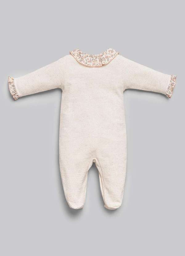 Anjos Baby - Macacão Bebê Menina Off White Anjos Baby Off White 4