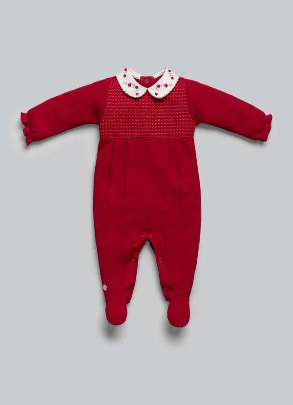 Anjos Baby - Macacão Bebê Menina Vermelho Anjos Baby Vermelho