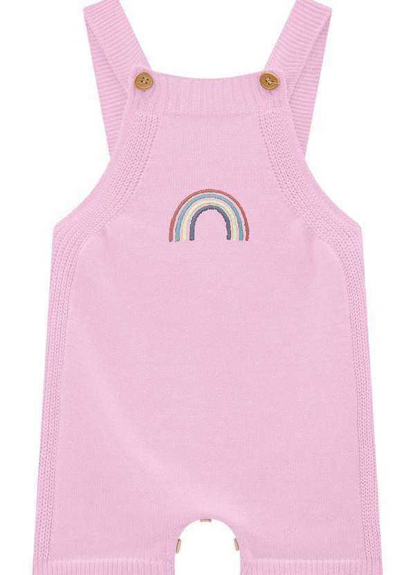 Infanti - Macacão Bebê Tricot Rosa Infanti Rosa