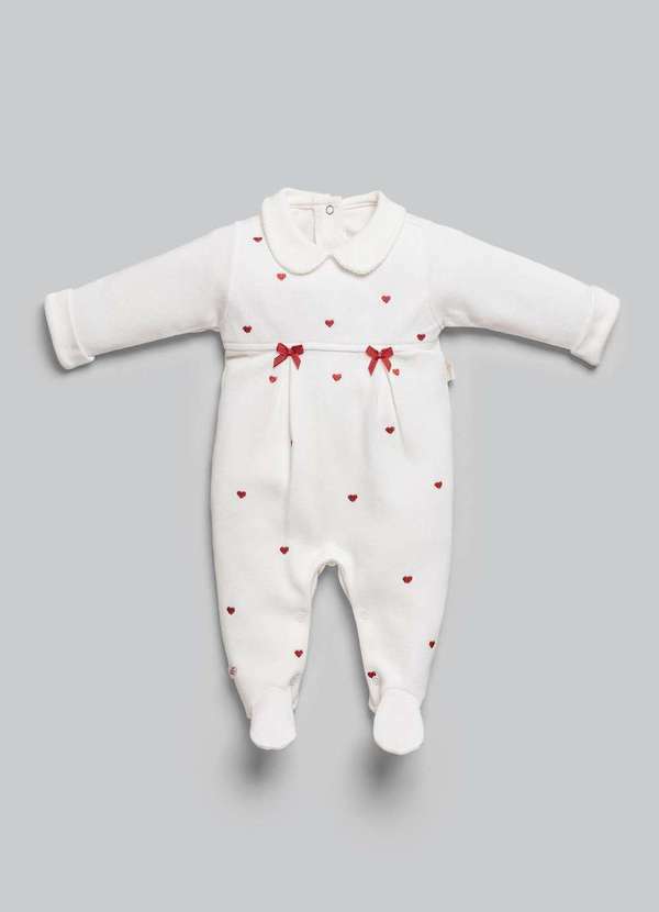 Anjos Baby - Macacão Corações Menina Estampado Anjos Baby Estampado