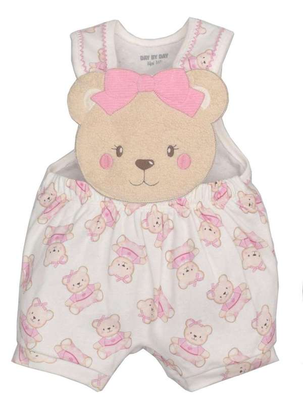 Upi Uli - Macacão Curto Menina Estampado Upi Uli Estampado