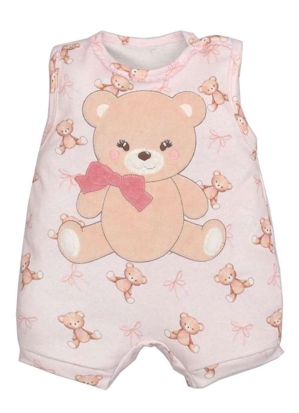 Upi Uli - Macacão Curto Menina Estampado Upi Uli Estampado