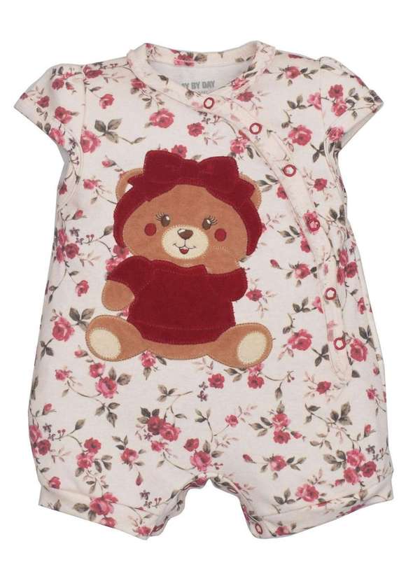 Upi Uli - Macacão Curto Menina Estampado Upi Uli Estampado