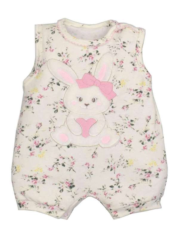 Upi Uli - Macacão Curto Menina Estampado Upi Uli Estampado