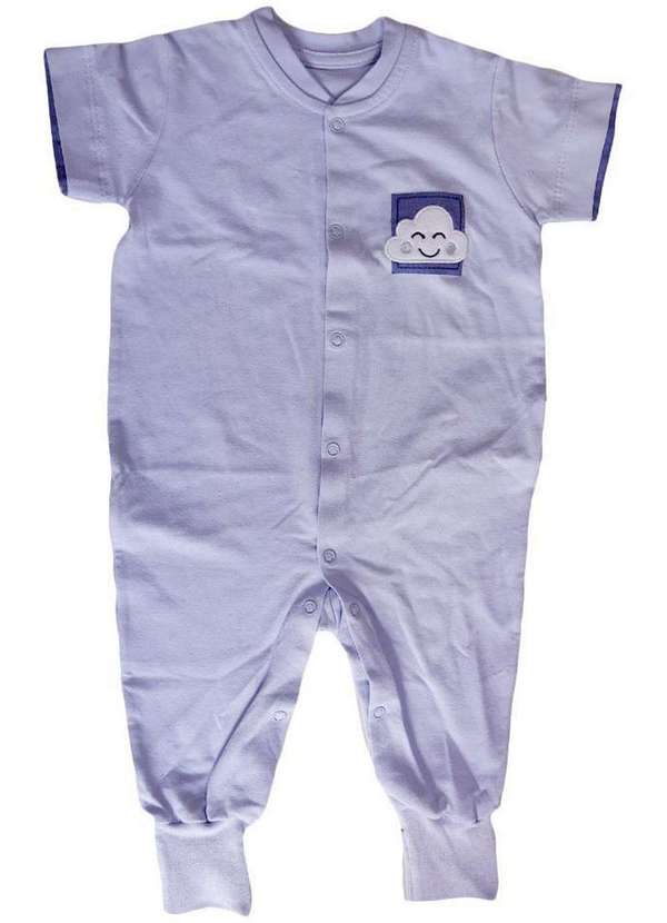 D Bella For Baby - Macacão Longo Bordado Azul D Bella For Baby Azul