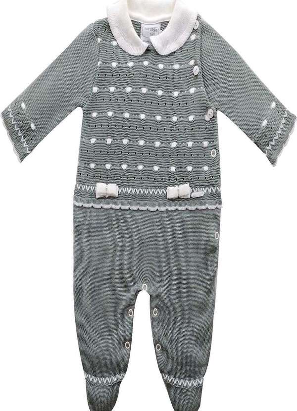 Noruega - Macacão Longo Bordado Verde Infantil Noruega Verde