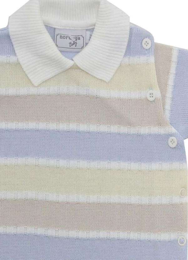 Noruega - Macacão Longo Listrado Colorido Infantil Noruega Estampado 2