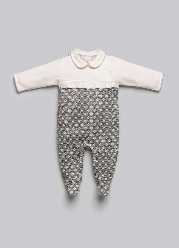 Anjos Baby - Macacão Longo Menina Estampado Anjos Baby Estampado