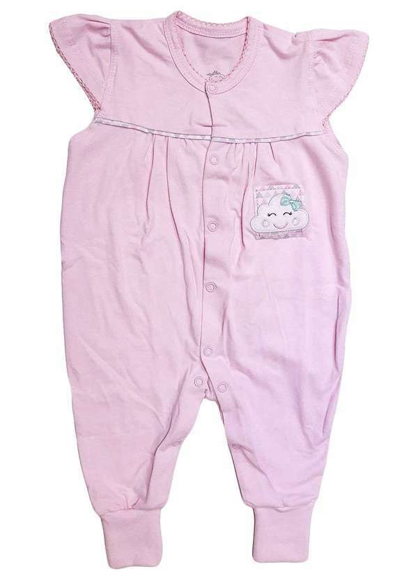D Bella For Baby - Macacão Longo Nuvem Rosa D Bella For Baby Rosa