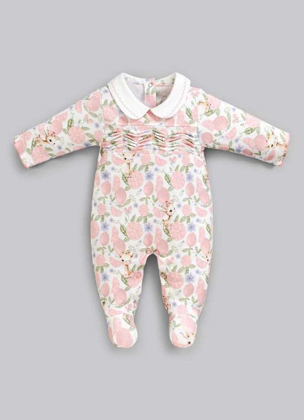 Anjos Baby - Macacão Menina Bebê Anjos Baby Estampado