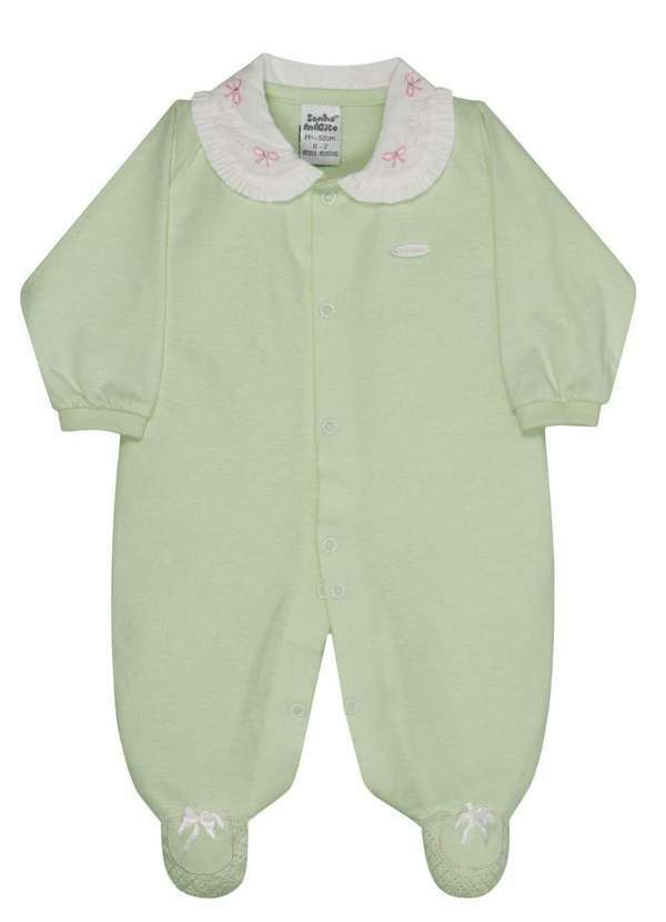 Sonho Mágico - Macacão Sonho Mágico Conforto Delicadeza Bebê Verde