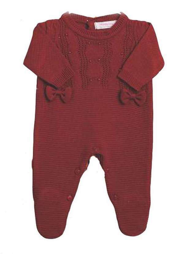 Mundo Faz de Conta - Macacão Vermelho Laços Infantil Mundo Faz de Conta Vermelho
