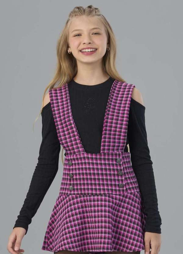 Vanilla Cream - Salopete Menina Juvenil Estampado Vanilla Cream Estampado