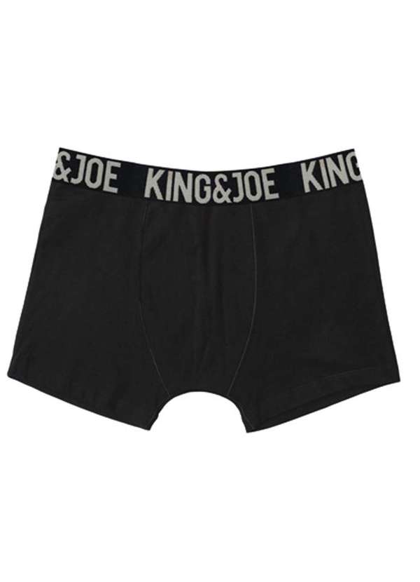 King&joe - Cueca Boxer Lisa Preta Preto