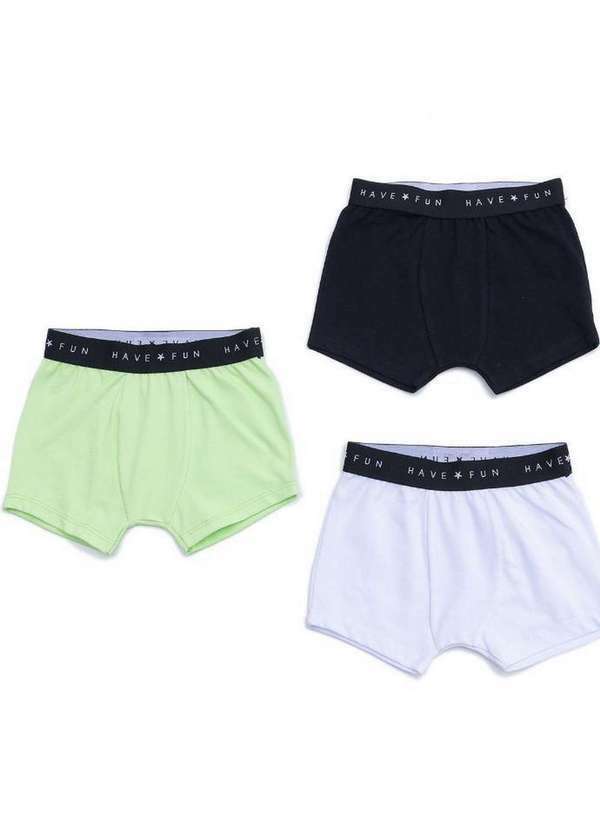 Have Fun - Kit Cueca Infantil Box Cotton Estampada Sortidas Estampado