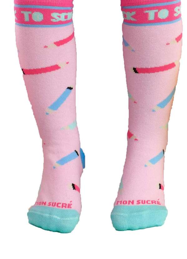 Mon Sucré - Meia Infantil Rosa Mon Sucre Rosa