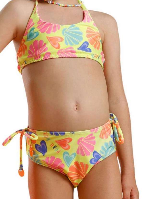 Banana Sungas - Biquíni Amarelo Slim Concha Infantil Banana Sungas Estampado 2