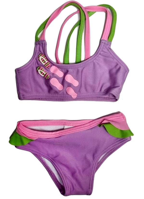 Viva Flor - Biquíni Estampado Rosa Lilás Viva Flor Rosa