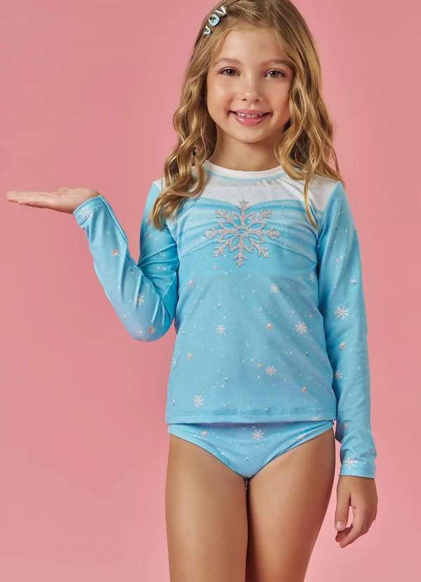 Infanti - Biquíni Infantil em Malha Uv Dry com Proteção Uv 50 Infanti Azul