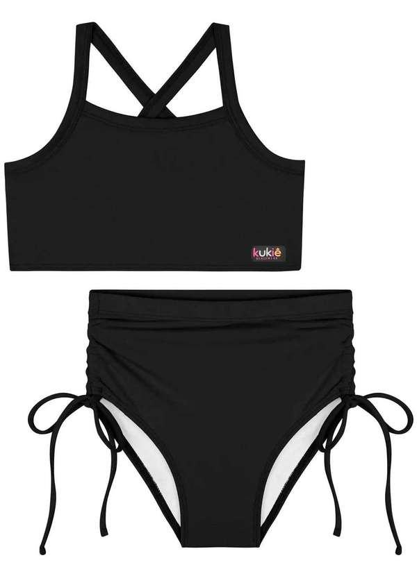Kukiê - Bíquini Menina Juvenil Preto Kukiê Preto
