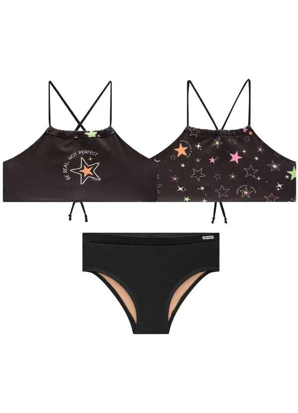 Vic&vicky - Bíquini Praia Juvenil Preto Vic Vicky Preto