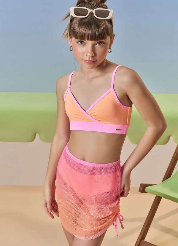 Vic&vicky - Bíquini Praia Juvenil Rosa Vic Vicky Rosa