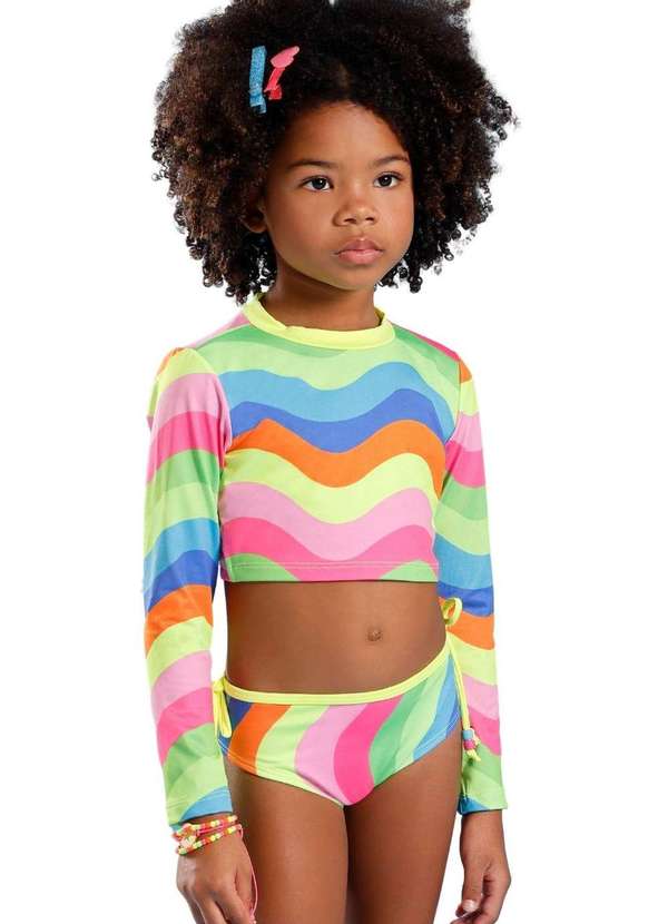 Banana Sungas - Conjunto Praia Cropped Infantil Banana Sungas Estampado 1