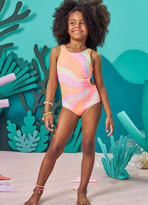 Kukiê - Maiô Menina Estampado Kukiê Estampado
