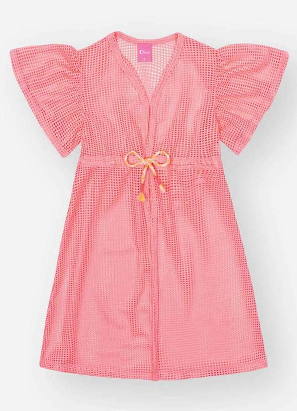 Cinti - Saída de Praia Menina Telado Rosa Cinti Rosa Bebê 2