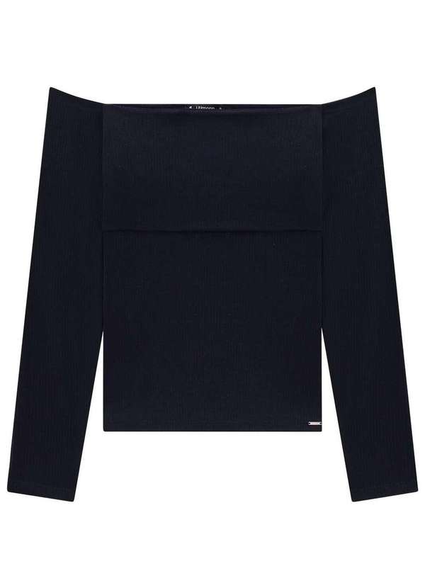 Lilimoon - Blusa em Canelado Mauí Preta Lilimoon Preto