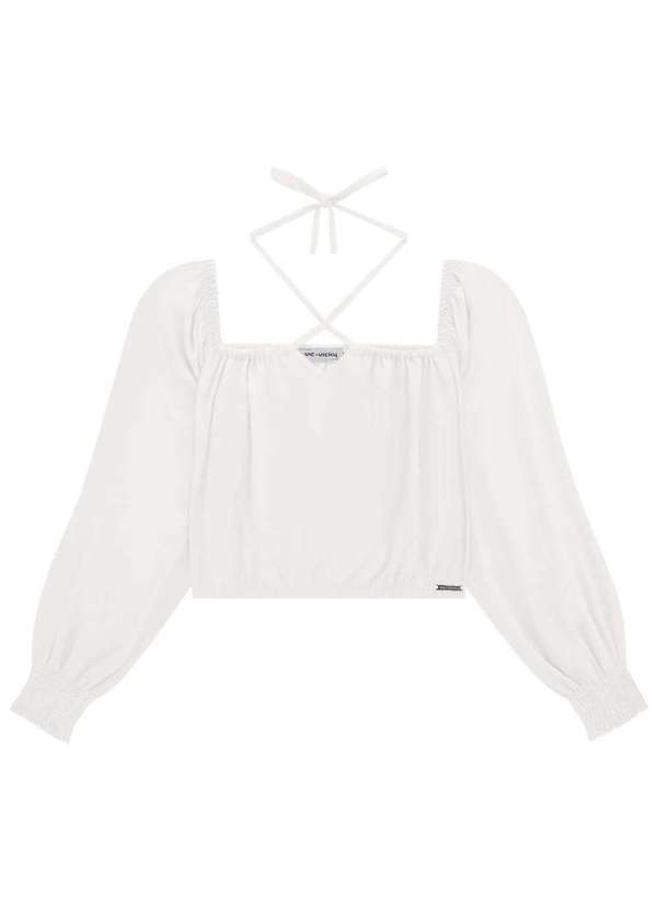 Vic&vicky - Blusa em Ribana Viscose Preto Vic&Vicky Preto