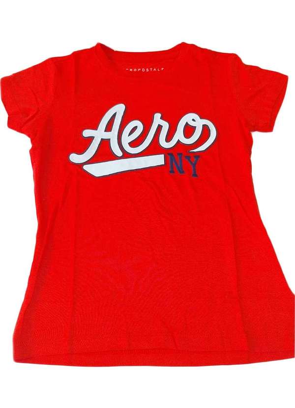 Blusa Infantil Vermelha Manga Curta Menina Aeropostale Vermelho - Vim ...