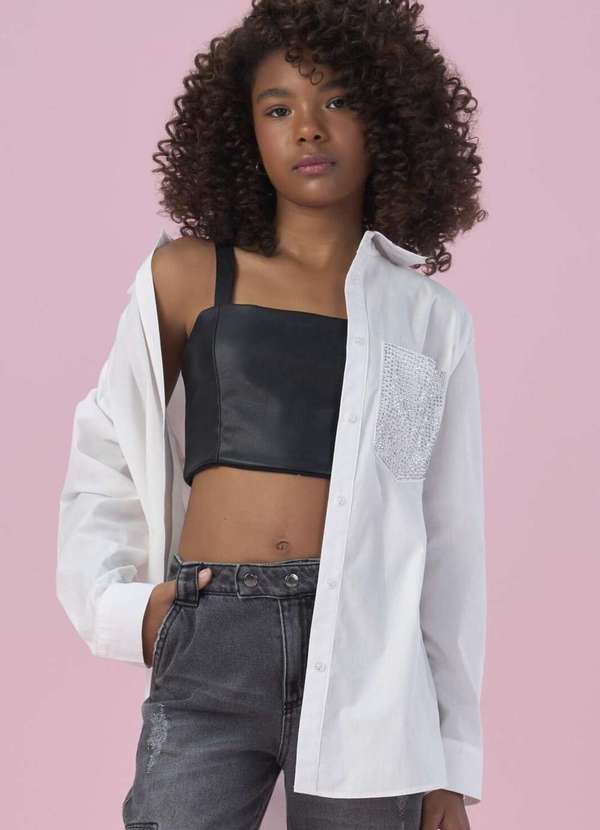 Vanilla Cream - Camisa Juvenil Branca Vanilla Cream Branco