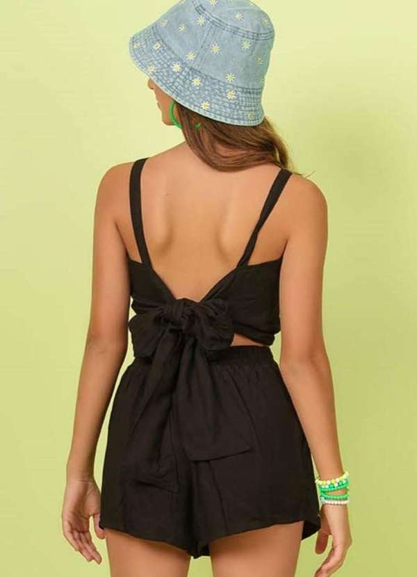 Collie - Conjunto Infantil Curto Preto Estampado Collie Preto 2