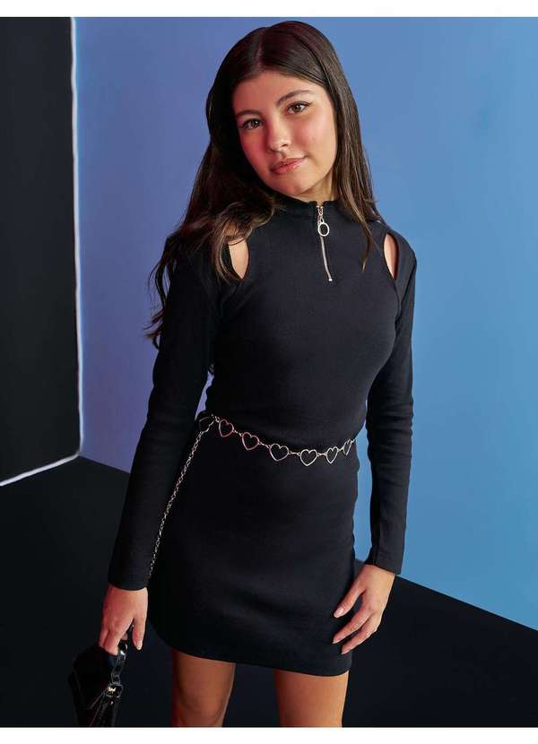 Dway - Vestido em Ribana Glow Preto Dway Preto 2