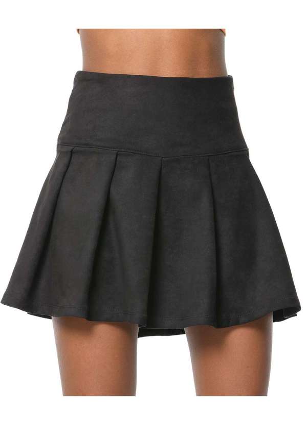 Poah Banana - Saia de Sarja Suede Black Poah Noah Preto