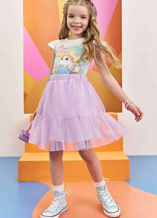 Infanti - Saia em Tule com Elastano Infanti Lilás