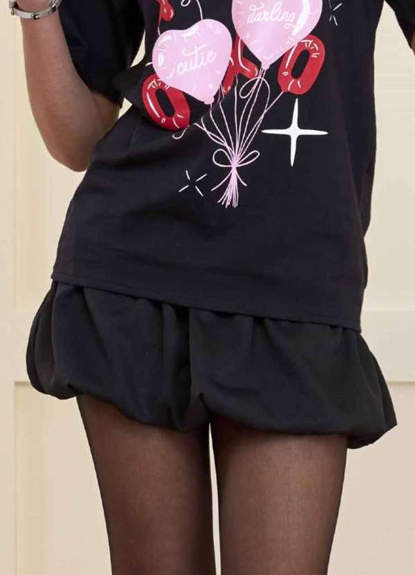 Vanilla Cream - Saia Infantil Menina Preto Vanilla Cream Preto