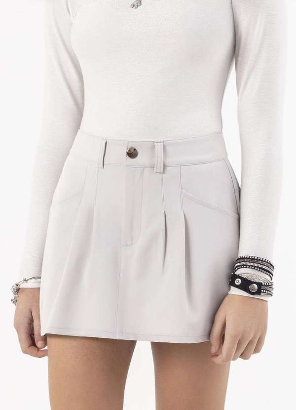 Bobbylulu - Shorts Saia Juvenil Menina Bobbylulu Cinza