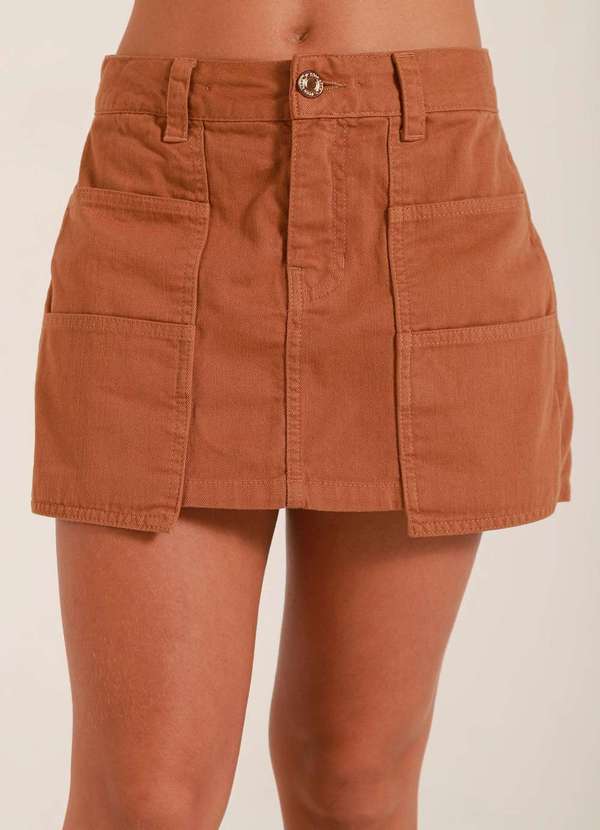 Poah Banana - Shorts Saia Marrom Menina Poah Banana Marrom