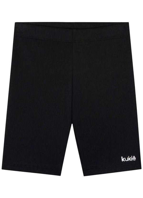 Kukiê - Shorts Ciclista Algodão Menina Kukiê Preto Preto 1