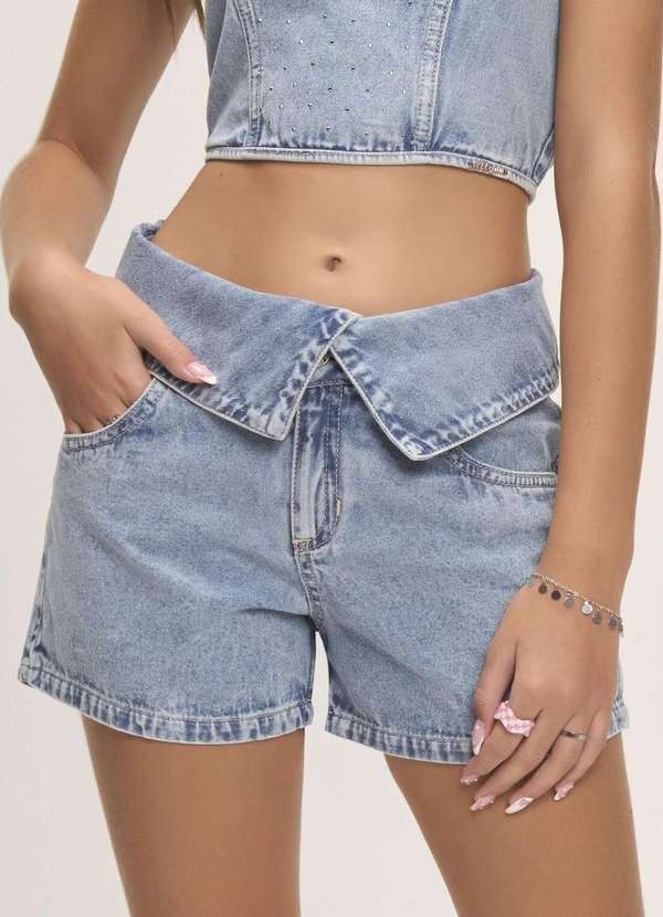 Bobbylulu - Shorts Juvenil Tecido Jeans Bobbylulu Jeans