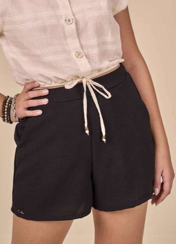 Collie - Shorts Preto Juvenil Collie Preto