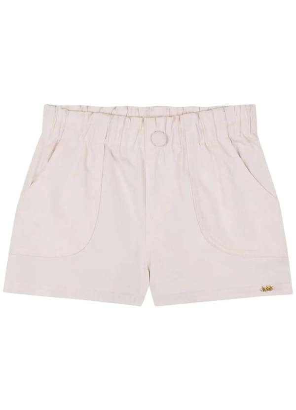 Kukiê - Shorts Sarja Menina Off Kukiê Off White