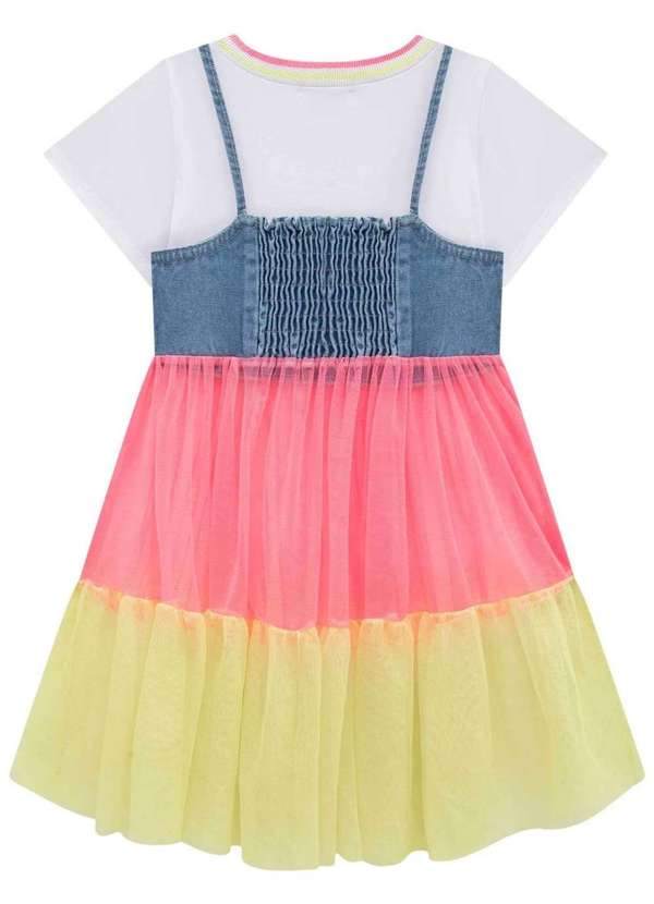 Infanti - Conjunto de Vestido em Malha Power e Sobreposição Infanti Estampado 2