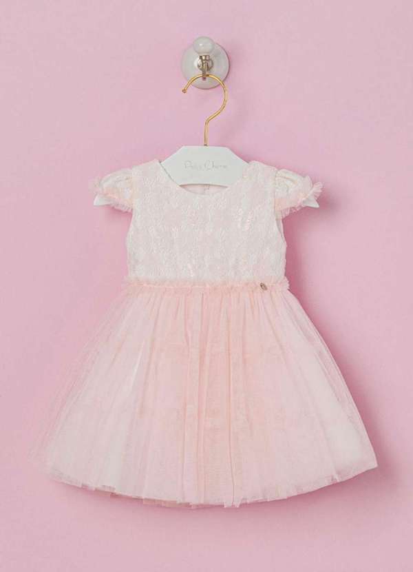 Petit Cherie - Vestido de Festa Bebê Menina Petit Cherie Rosa