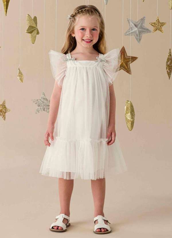 Mon Sucré - Vestido de Festa Menina Mon Sucré Branco